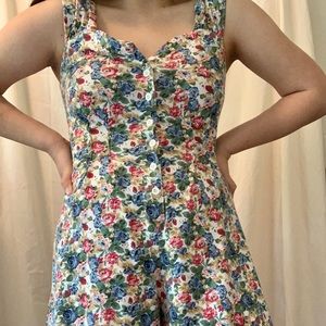 Vintage-Style Floral Romper